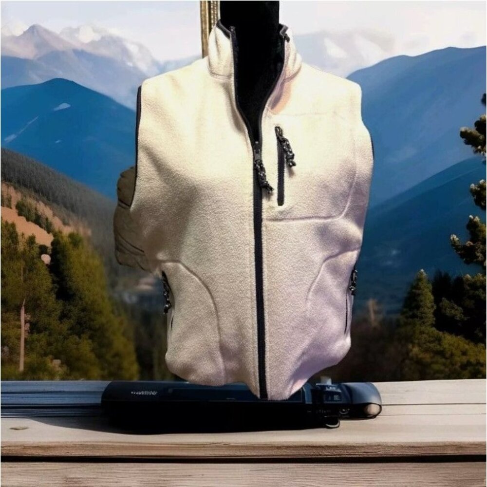 Reversible Arizona Jean Co. Fleece & Nylon Vest XL With Zippered Pockets…